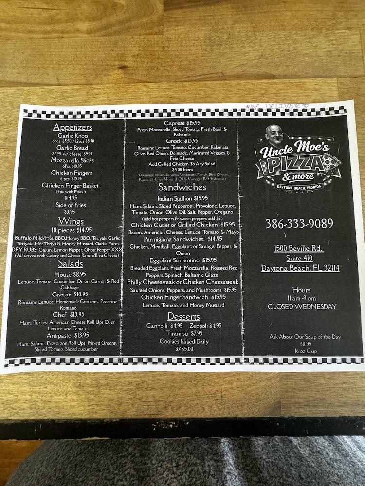Uncle Moe's Pizza & More Menu image 3